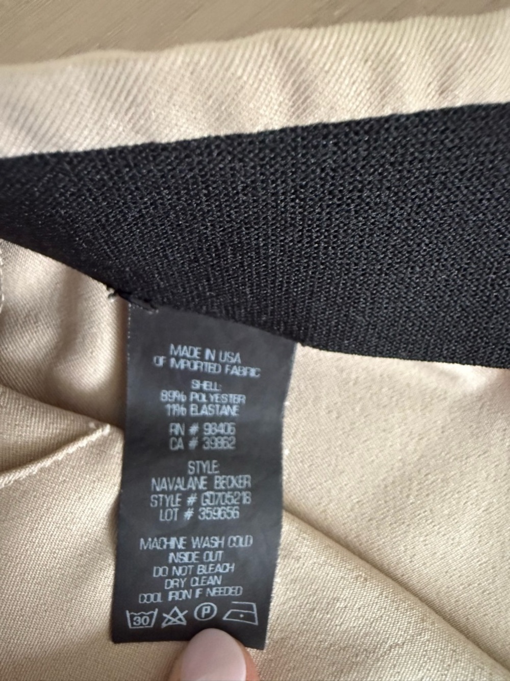 Theory Beige and Black Waistband Skirt - Picture 5 of 5
